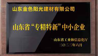 山东省“专精特新”中小企业